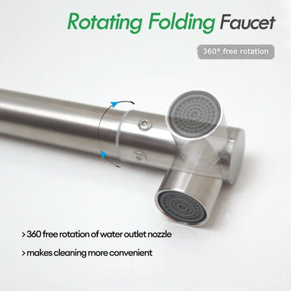 Kitchen Telescopic Folding Faucet Single Handle Water Tap Washbasin Faucet Deck Mounted Sink Faucet Bathroom Accessories