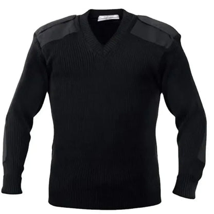 NUOVO Maglione da uomo M-3XL in jersey lavorato a maglia, pullover invernale in lana con toppe, verde vintage/blu, scollo a O/V, maglieria, abbigliamento freddo, jersey da uomo