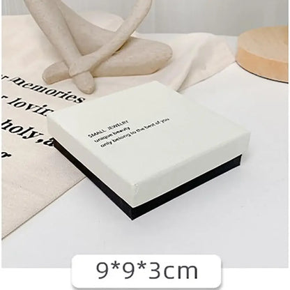 Semplice portagioie per orecchini, anelli, bracciali e collane, in carta grigia e nera, espositore per gioielli, scatola organizer per gioielli.