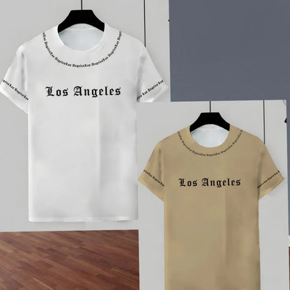 Completo da uomo Los Angeles stampato 2025, set di 2 pezzi, completo casual, abbigliamento sportivo, set fitness, tuta da uomo, abbigliamento oversize