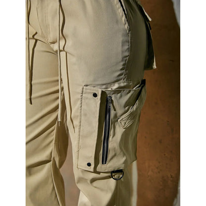 Trendy Casual Workwear Pants Loose Straight Leg Long Trousers Comfortable Polyester Fiber High Waist Spring Summer Fashion
