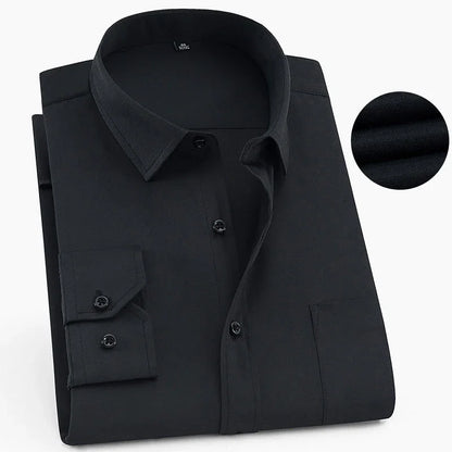 Camicia stampata da uomo, casual, a maniche lunghe, slim fit, da uomo, per lavoro, sociale, abbigliamento di marca, morbida e confortevole KOACUS