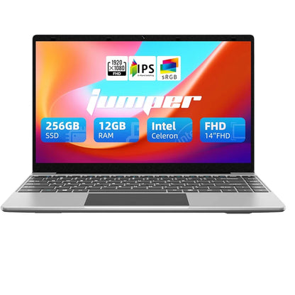 Computer portatile EZbook S5 da 14 pollici con Windows 10, 12 GB di RAM LPDDR4, 256 GB di ROM SSD, schermo Full HD 1080p, processore J4105 e Celeron quad-core.