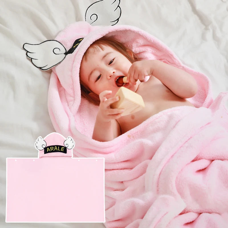 Asciugamani per neonati, accappatoio assorbente da doccia, asciugamano con cappuccio, accappatoio da bagno per bambini, poncho per bambini, articoli per neonati, coperte, fasce per neonati