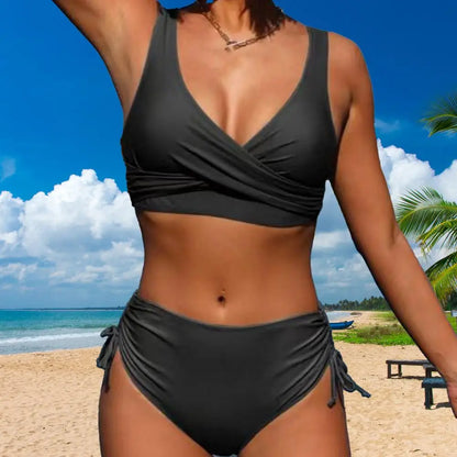 Bikini sexy a vita alta 2024 Costume da bagno a fascia da donna Costume da bagno femminile Set bikini da donna Body stampato Costume da bagno estivo Bikini XXL