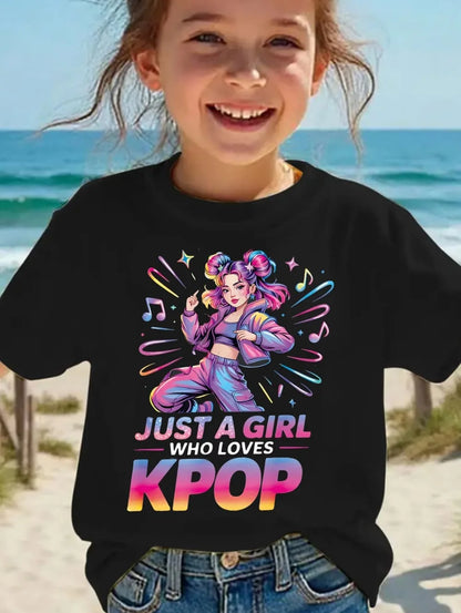 Magliette per bambini con stampa grafica di cartoni animati Kpop, regalo divertente per i fan, magliette Harajuku, top estivi a maniche corte, abbigliamento per bambini