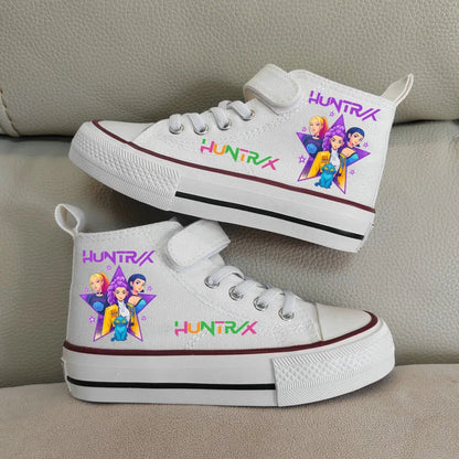 Nuove scarpe da ginnastica alte Kpop Demon Hunter per bambine, scarpe sportive casual da corsa e da tennis.