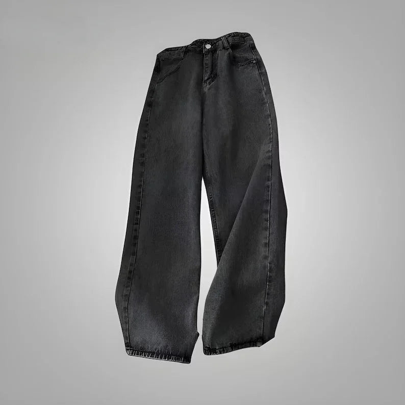 2024 Nuova tendenza americana 2024 Jeans larghi con ricamo hip-hop retrò per uomo e donna Y2K Harajuku Gothic Streetwear