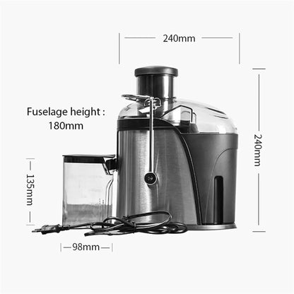 Estrattore di succo da 400 W, motore da 22000 giri/min con tramoggia larga 3" per frutta/verdura intera, spremiagrumi a 2 velocità, design facile da pulire