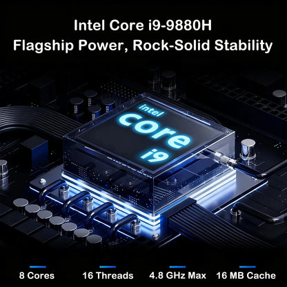 Nuovo laptop da 15,6" con processore Intel Core i9-9880H, 32 GB di RAM, SSD da 2 TB, ultra sottile, per gaming, risoluzione 1920*1080, Windows 11, ideale per ufficio, studio e uso domestico.