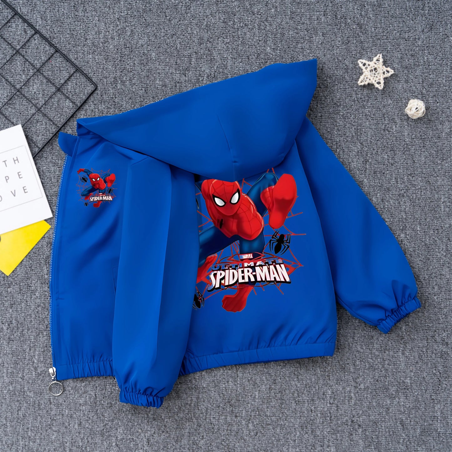 Cappotto con cappuccio Spiderman per bambini, abbigliamento primaverile per ragazzi 2025, nuovo tema supereroe, giacca elegante Charge, completo per neonati