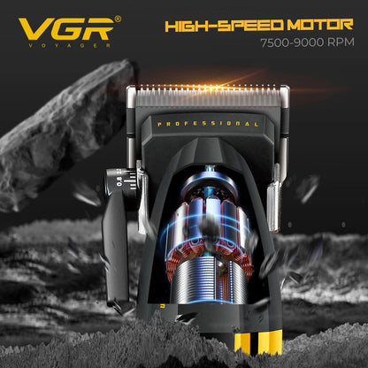 VGR Professional Clippers Adjustable Haircut Machine 9000RPM Hair Clipper Cordless Hair Trimmer Electric Hair Clippers Men V-285