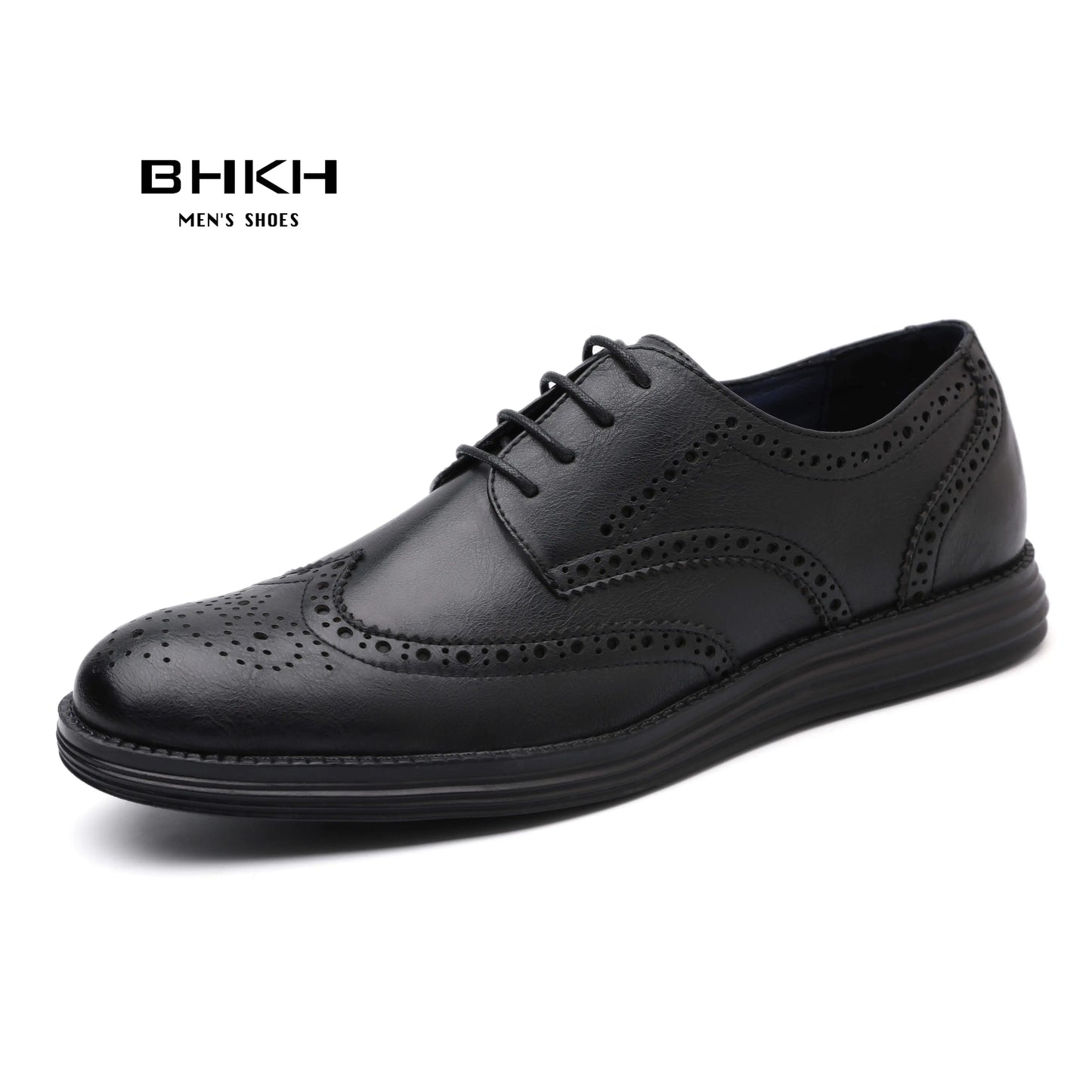 BHKH 2025 Autunno Scarpe eleganti da uomo in vera pelle, alla moda, con lacci, casual, scarpe eleganti da lavoro/ufficio, leggere