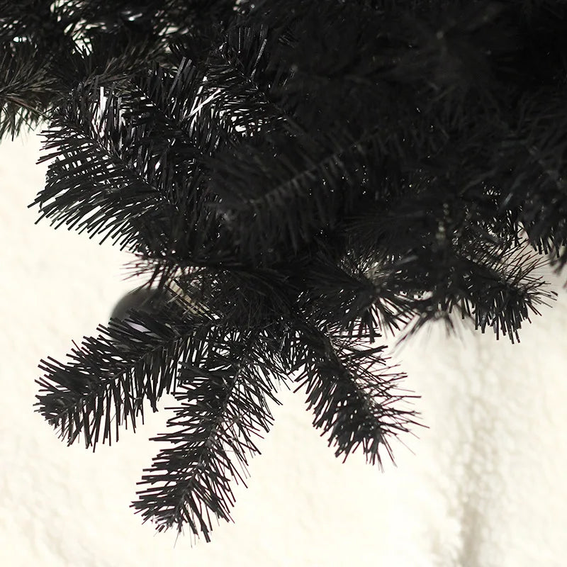 Black Artificial Christmas Tree PVC Encrypted Christmas Tree 1.2m-2.1m Family Party Christmas Halloween Atmosphere Decoration