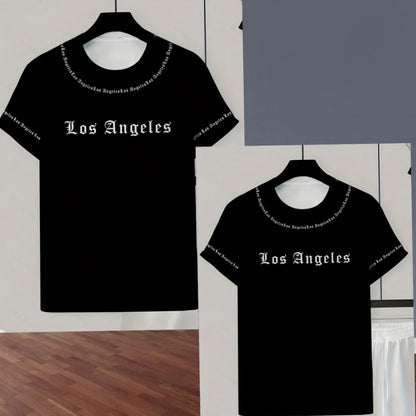 Completo da uomo Los Angeles stampato 2025, set di 2 pezzi, completo casual, abbigliamento sportivo, set fitness, tuta da uomo, abbigliamento oversize