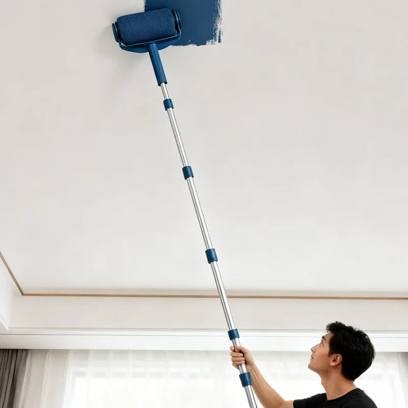 Refillable Paint Roller Brush Large Drum and Small Drum Handheld Paint Roller for Painting Room Walls Ceilings Floors Tools