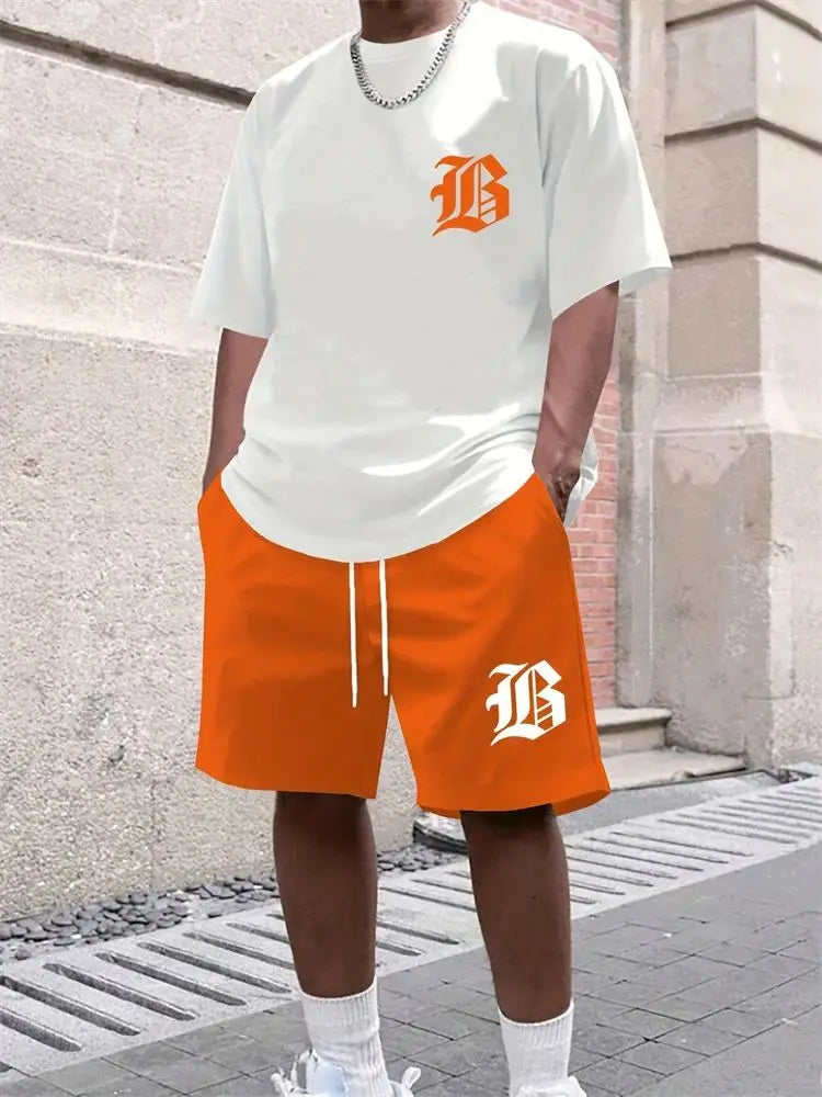 Completo casual da uomo estate 2025, stampa 3D, abbigliamento sportivo estivo, streetwear, set di pantaloncini per attività all'aperto