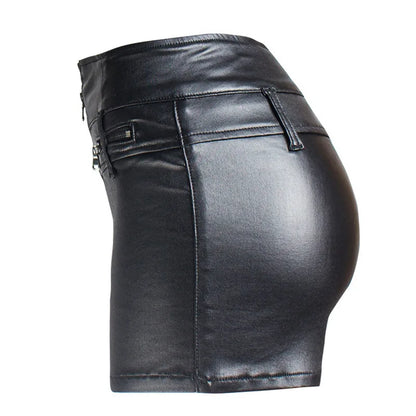 Pantaloncini casual in pelle da donna, vendita all'ingrosso primavera/autunno 2025, nuovi pantaloncini casual da donna a tinta unita D66-455