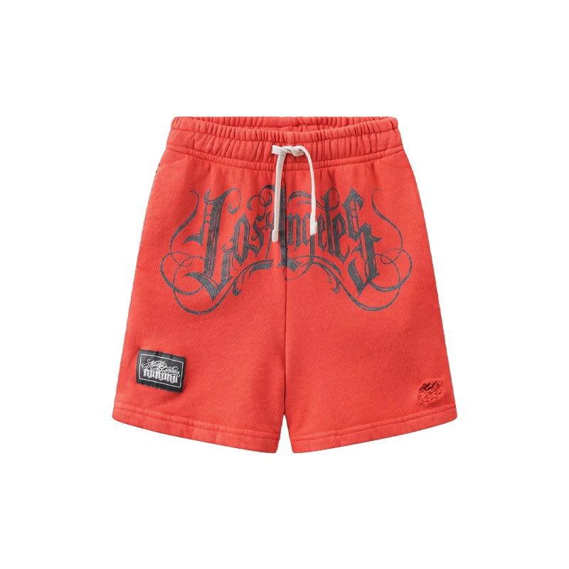 Completo estivo per bambini 2025, composto da maglietta a girocollo stampata e pantaloncini ricamati. Abbigliamento di tendenza per bambini.