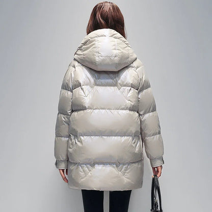 New 2026 Parkas Women Winter Down Cotton Jacket Coat Ladies Long Hooded Thicken Warm Cotton Padded Female  Outwear Overcoat Tops