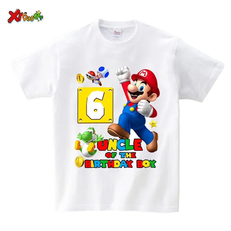 Magliette di compleanno per la famiglia, abbinate per il 6° compleanno del bambino, abbigliamento per bambini, maglietta per neonato, abbigliamento per bambini di 6 anni, completi per il 7° e il 5° compleanno.