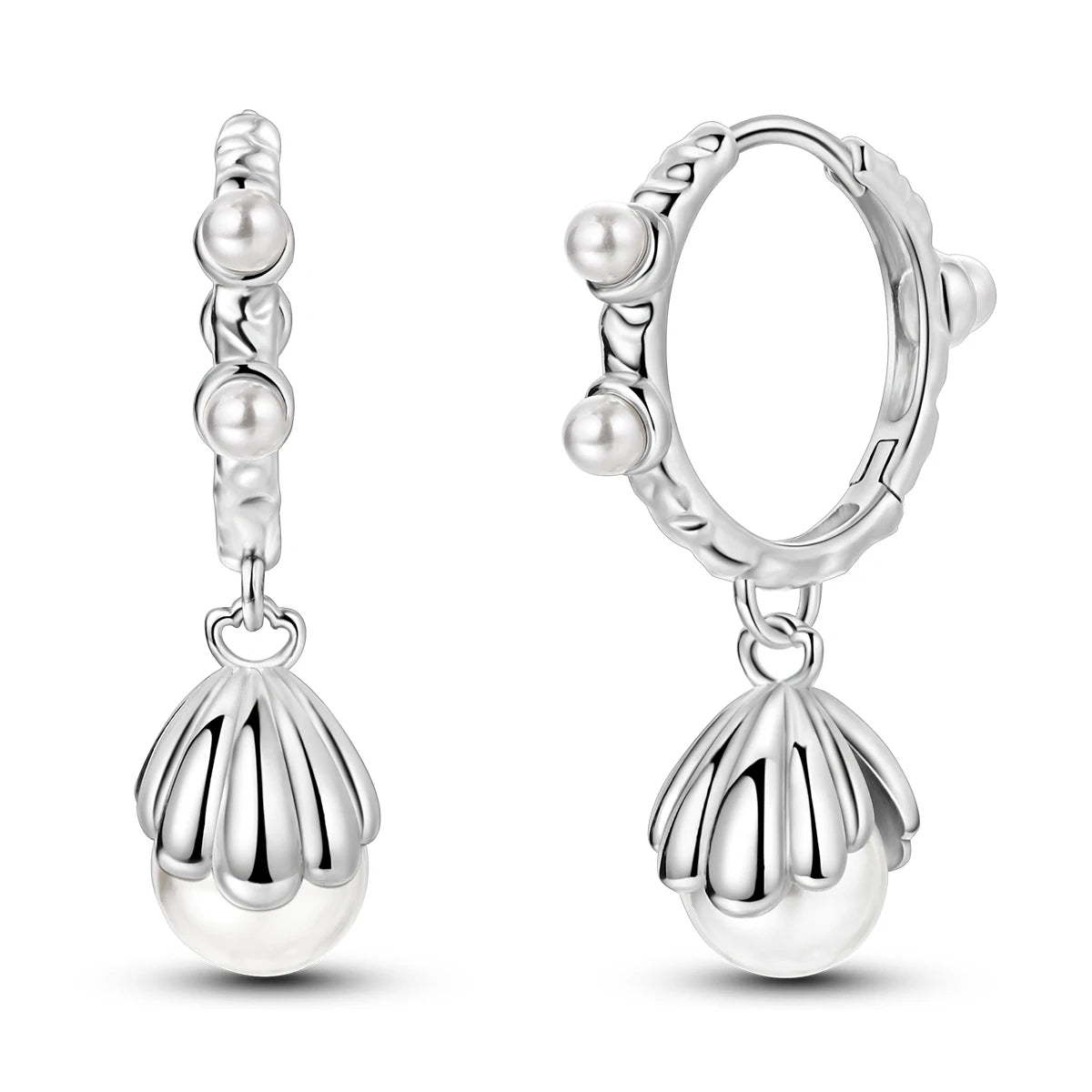 Orecchini a cerchio originali in argento 925 con stella, luna, trifoglio e farfalla con zirconi, perfetti per la creazione di gioielli e come regali di nozze per donne e ragazze.