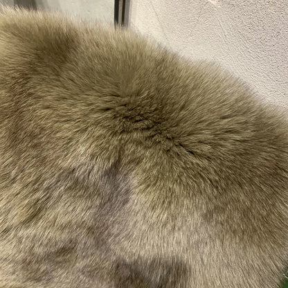 # Giacca in pelliccia di volpe dorata da donna, cappotto corto in vera pelliccia di volpe, manica lunga, in tessuto di pelliccia naturale con colletto