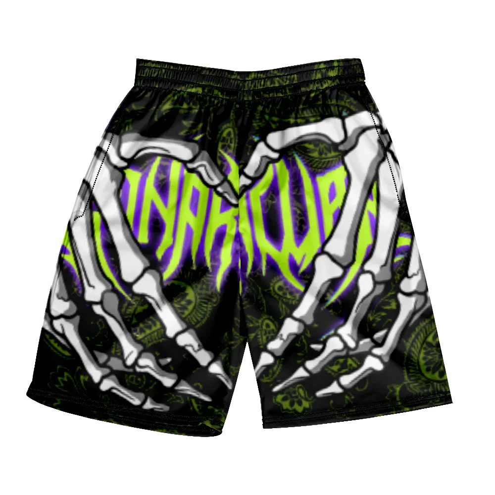 Pantaloncini da spiaggia classici estivi 2024 con teschio, nuovi modelli alla moda con stampa di mano scheletrica, pantaloncini da palestra per uomo e donna, ad asciugatura rapida, pantaloncini da ghiaccio.