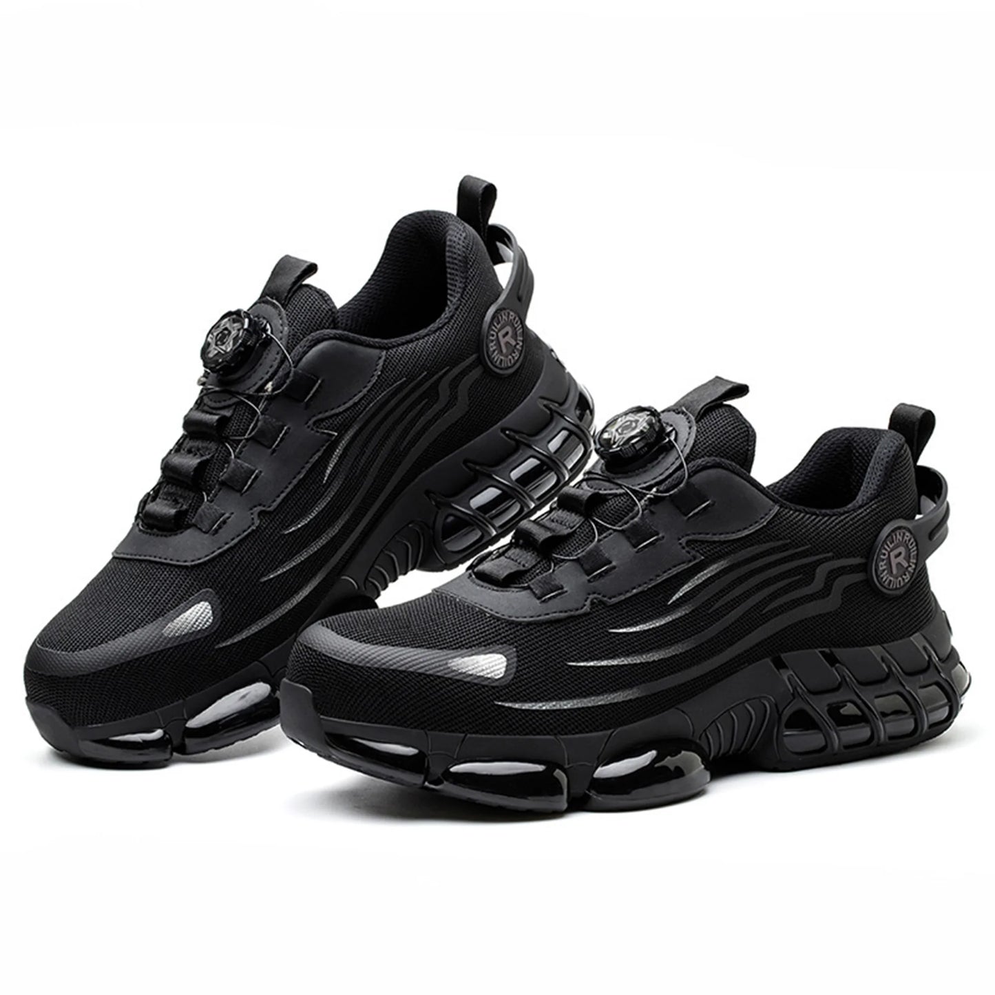 Scarpe antinfortunistiche indistruttibili con puntale in acciaio, antiscivolo, resistenti all'abrasione, scarpe da lavoro da uomo, robuste e comode.