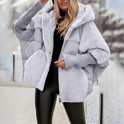 2025ew Winter Women's Loose Cotton Coat Loose Leisure   Coat Comfort Chic Long Sleeve Women's Hooded Jacket