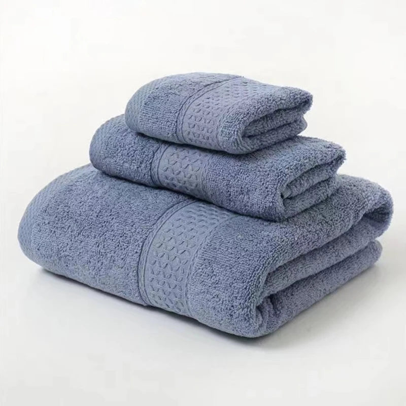 Set di 3 asciugamani di lusso in cotone, ultra morbidi e altamente assorbenti, include 1 telo da bagno, 1 asciugamano per le mani e 1 salvietta per il bagno di casa.