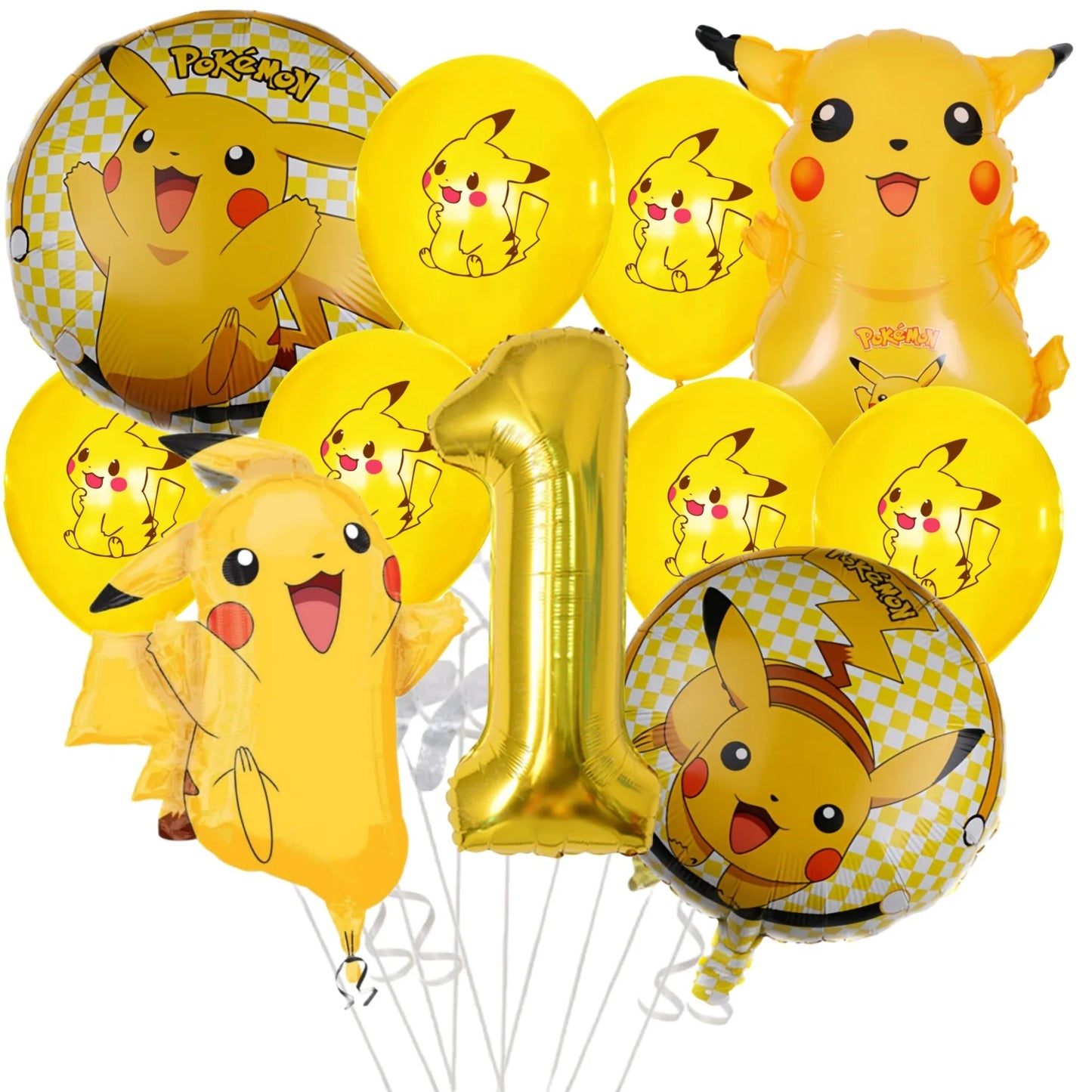 Palloncino Pikachu Pokemon per feste di compleanno da 1 a 9 anni, decorazione per feste a tema Pokemon e Squirtle, palloncino in alluminio per baby shower, bomboniere a tema Pikachu.