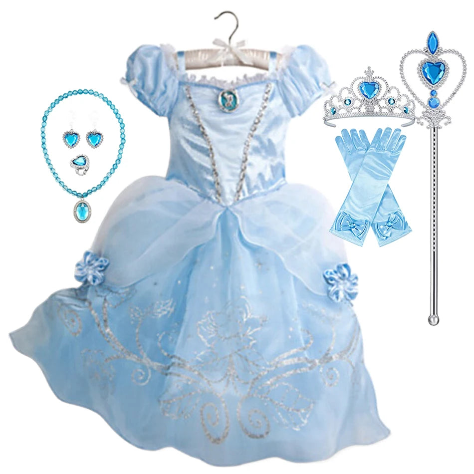 Costume da principessa per bambine, festa di Halloween, cosplay, vestiti per Natale, compleanno, carnevale, travestimento da Rapunzel.
