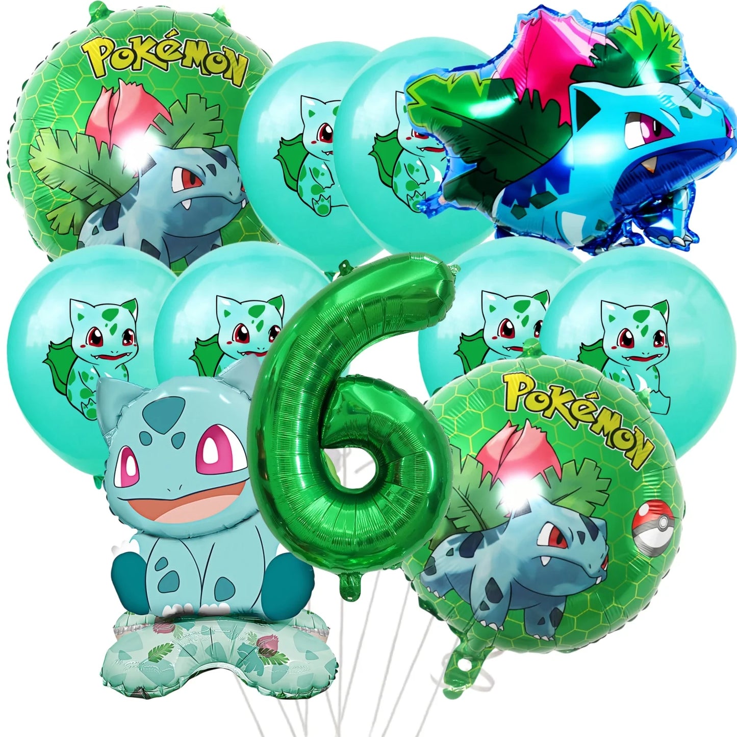 Pikachu Pokemon Balloon 1-9th Birthday Party Decoration Pokemon Squirtle Party aluminum Balloon Baby Shower Pikachu Party Favors