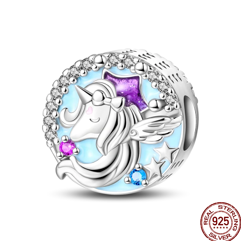 Squisito elemento a stella cava rotonda in argento sterling 925 a forma di fiore, adatto per braccialetti originali fai da te da 3 mm in argento 925
