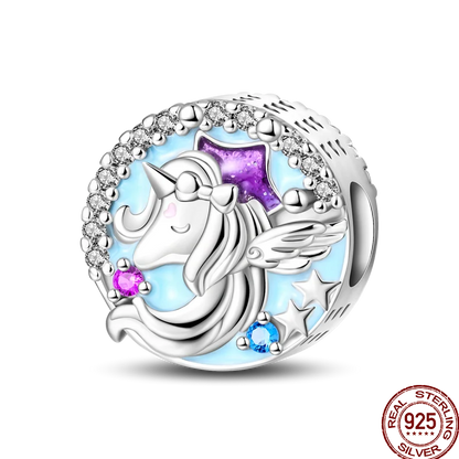 Squisito elemento a stella cava rotonda in argento sterling 925 a forma di fiore, adatto per braccialetti originali fai da te da 3 mm in argento 925