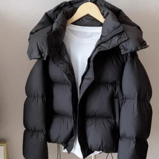 New Winter Puffer Jacket Women Fashion Hooded Down Cotton Overcoat Female Loose Casual Warm Parkas Outerwear