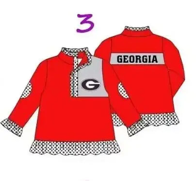 Uniformi scolastiche casual personalizzate all'ingrosso per bambini e bambine, top a maniche lunghe per neonati, abbigliamento primaverile e autunnale