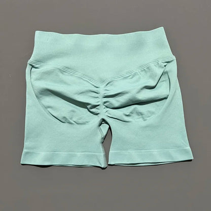 HISTELLO Impact Shorts 4.5" Women Yoga Shorts Seamless Low Waist Scrunch Bum Gym Leggings Workout Stretch Fitness Sports Shorts