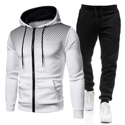 Men's Set Hoodies and Sweatpants Outdoor Casual Wear Fleece Sports Jogging Pullover Suit Male Gym Designer Clothes Men Tracksuit