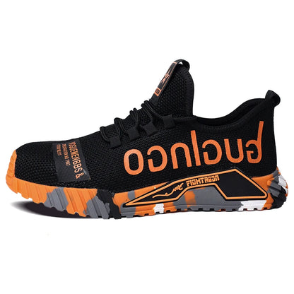 Moda 2024 Stivali da lavoro antinfortunistici da uomo Anti-schiacciamento Anti-perforazione Scarpe da lavoro alte antinfortunistiche Stivali da lavoro indistruttibili da uomo