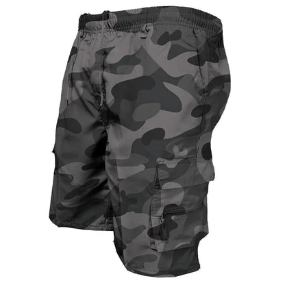 Pantaloncini tattici da uomo Delta Core Cargos con simbolo geometrico, tessuto elasticizzato in quattro direzioni, tasca di sicurezza nascosta, elastico in vita per palestra e fitness.