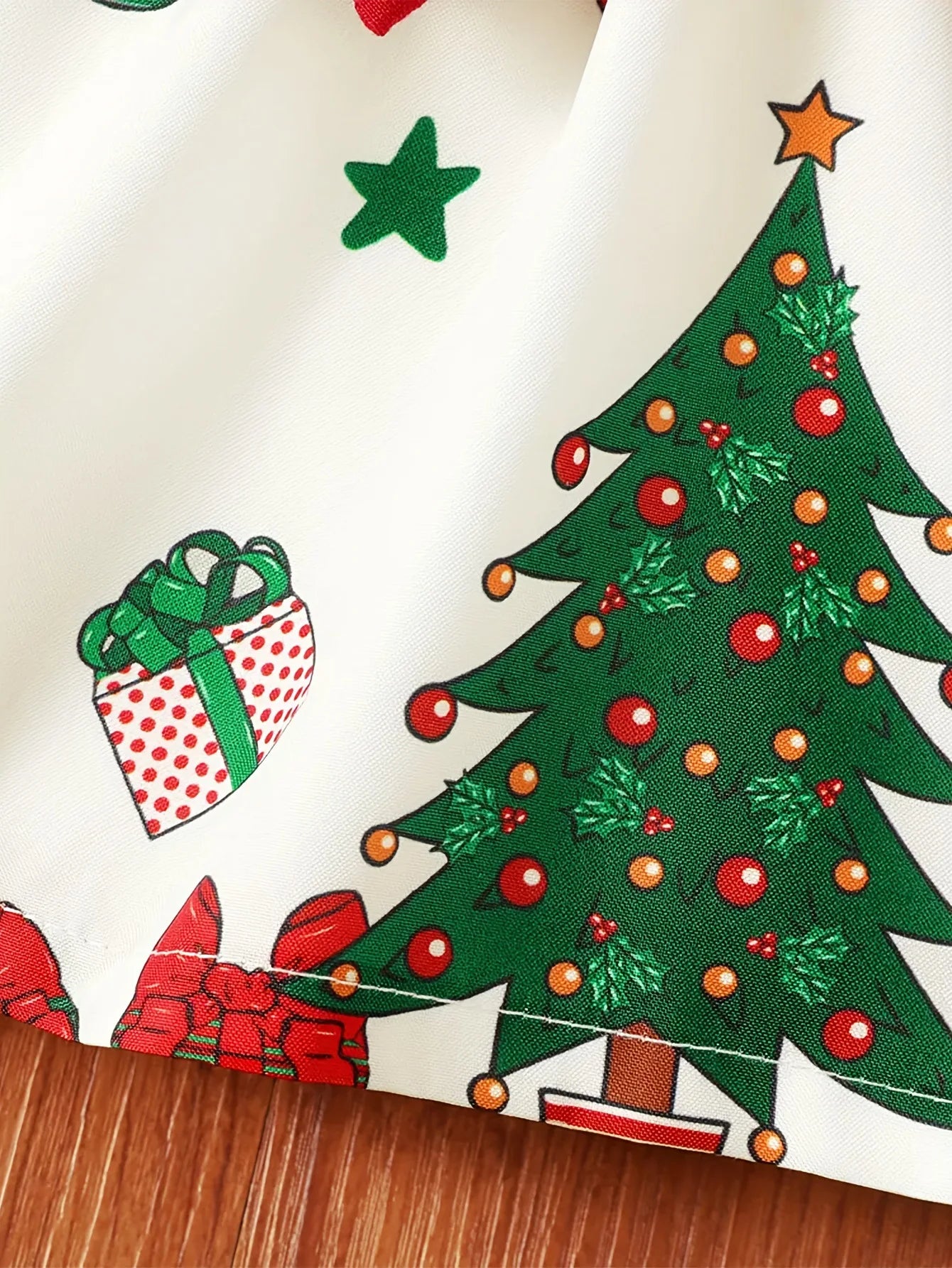 Ceeniu Il mio primo Natale Abiti da bambina Abito verde patchwork natalizio stampato Costume di Capodanno per neonati