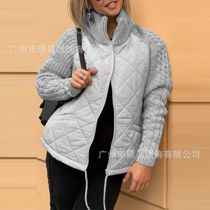 Coats for Women Zippers Padded Thick Winter Coat Women 2024 Llong Sleeve