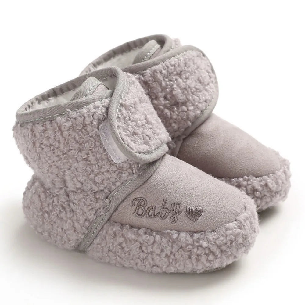 Stivali da culla in peluche per neonati e bambini, pantofole antiscivolo per neonati e bambini, scarpe per neonati.