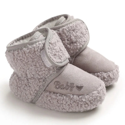 Stivali da culla in peluche per neonati e bambini, pantofole antiscivolo per neonati e bambini, scarpe per neonati.