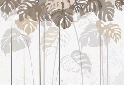 Nordic banana leaf jungle wallpaper Living room sofa bedroom background wall paper Tropical greenery photo wallpaper mural