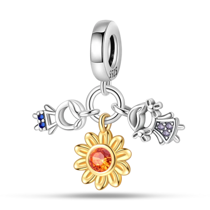 Anello romantico in argento sterling 925 con rosa, ideale per coppie, perfetto come proposta di matrimonio o per San Valentino. Ciondoli e perline adatti a collane e bracciali, perfetti per creare gioielli fai da te e regali.