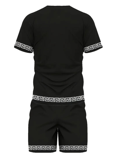 Completo da uomo estate 2025, maglietta a maniche corte e pantaloncini stampati in 3D, t-shirt casual estiva da uomo per tutti i giorni, moda casual da esterno