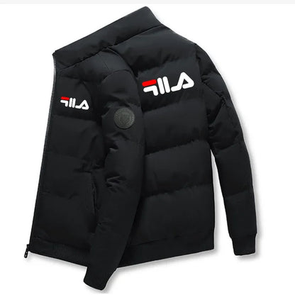 New 2025 autumn/winter men's short jacket, fashionable outdoor casual stand-up collar zipper men's cotton-padded jacket